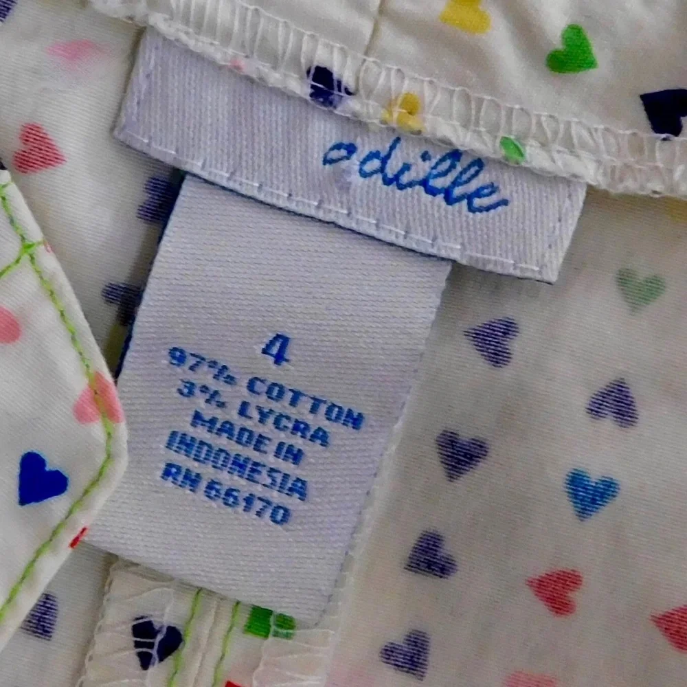 Vintage Anthropologie ODILLE Icon Hearts Scalloped Rainbow Top Blouse Heart 4 - Picture 13 of 16